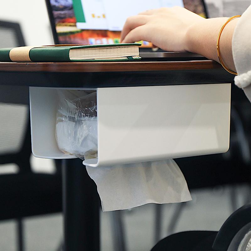 1 stücke Wand montiert tissue box wc papier handtuch lagerung box kein stanzen hängen kopfüber küche papier handtuch halter
