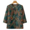 Stylish Summer Round Neck Shirt & Outfit Set for Middle-aged and Elderly Women