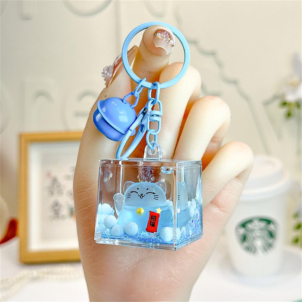 

Maneki Neko Keychain Mini Lucky Cat Stress Relief Gift School Bag Charm Car Decor Cute Fashion Keychain