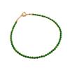 Emerald Green Beaded Bracelet with Gold Clasp – Dainty Minimalist Crystal Bracelet for Women, Luxury Everyday Gift Jewelry