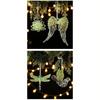 Green Glitter Christmas Hanging Ornament Sparkling Reindeer/High Heel/Tree /Snowflake Designs Pendants With Ribbon Decor