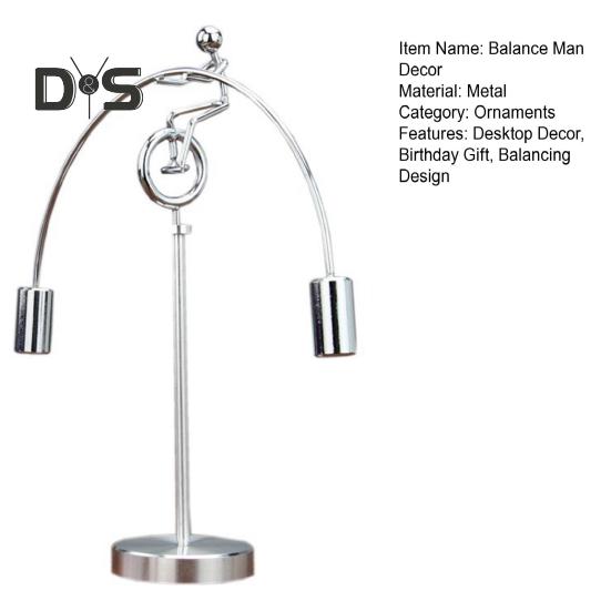 Einrad Mann Balance Dekoration Physik Balance Spielzeug Metall Balancing Rotating Little Man Home Office Desktop Ornament Geburtstagsgeschenk
