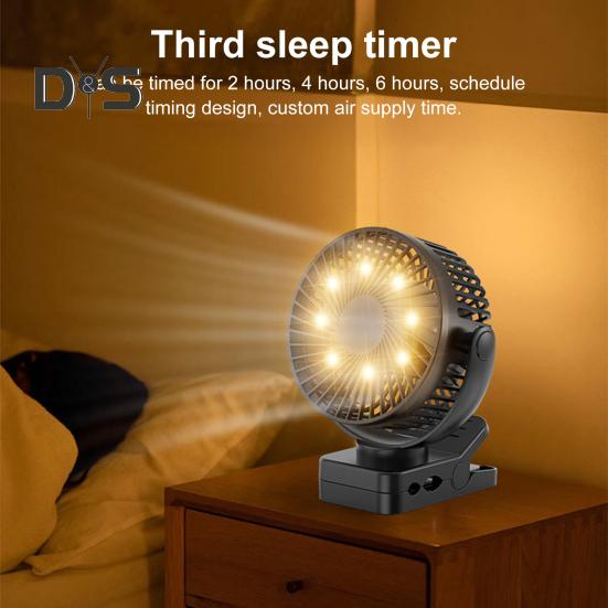 Cooling Fan with Powerful Magnetic Base LED Light Function 3 Wind Speeds Adjustable Timer Air Cooler Fan with Remote Control