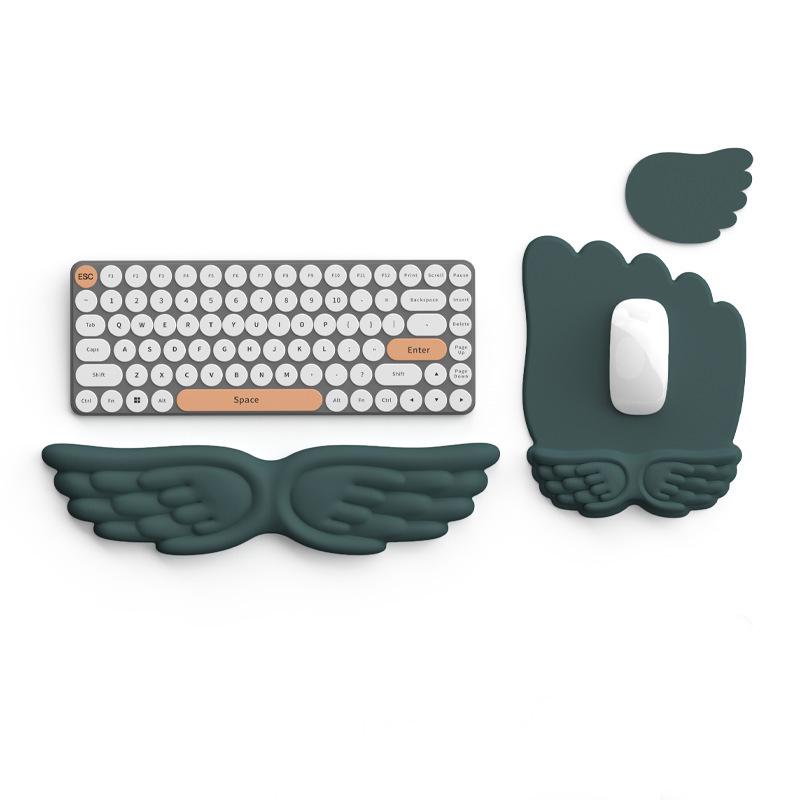 Silikon-Memory-Schaum-Handgelenkauflage für Maus und Tastatur mit Handyhalter