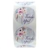 50Pcs Per Wad 1inch Floral Thank You Sticker Thank You Adhesive Label Scrapbooking for Envelope Seal Stationery Sticker