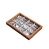 Simple Jewelry Organizer 12/24 Grids Jewelry Display Holder Wooden Jewelry Tray  Jewelry Seller