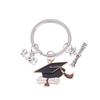 2026 Graduation Gown Cap KeyChain Ring Student Women Jewelry Personalized Accessories Fashion Pendant Gifts Forever