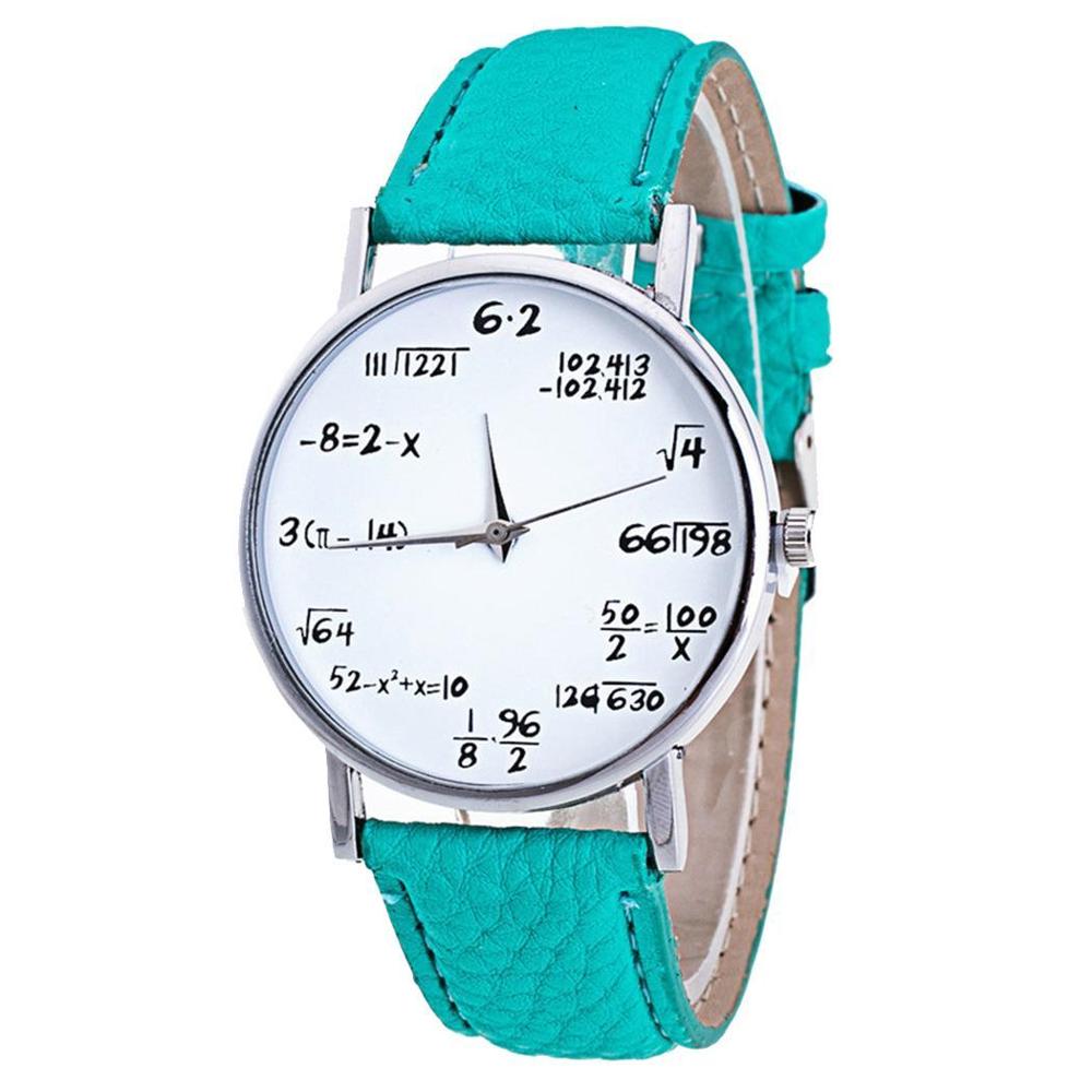Montre Mode Femme Montres Dames Bracelet Cuir Montres à Quartz Femme Montre Formule Mathématique Reloj Mujer relogio mulher