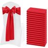 5pcs Vintage Satin Wedding Chair Sashes 275cm Chair Back Ribbon Durable Bow Chair Cover  Baby Shower