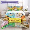 Pokemon Pattern Bedding Uilt Set Uilt Cover Pillowcase Home Decoration Birthday Gift (1 * Duvet Cover + 2 * Pillowcase Without Core)77