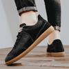 Casual Shoes For Men Breathable Mesh Genuine Leather Board Sneakers Men Flats Footwear Walking Shoes Sports Wear Resistant