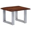 Coffee Table with Natural Edge 60 X 60 X 40 Cm Solid Acacia Wood