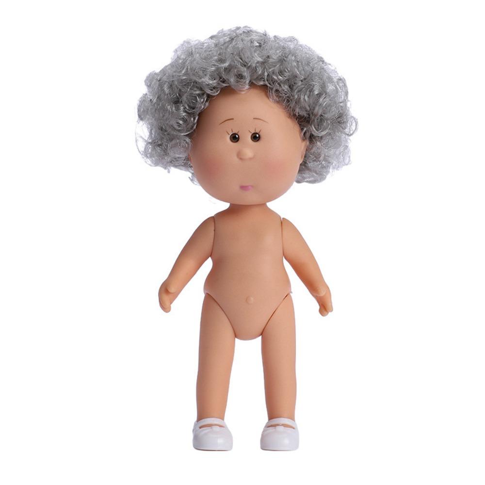 Dress Up 14cm Bean Eye Vinyl Doll Curly Hair Action Figure Body Mia Potato Dolls  Doll Accessories