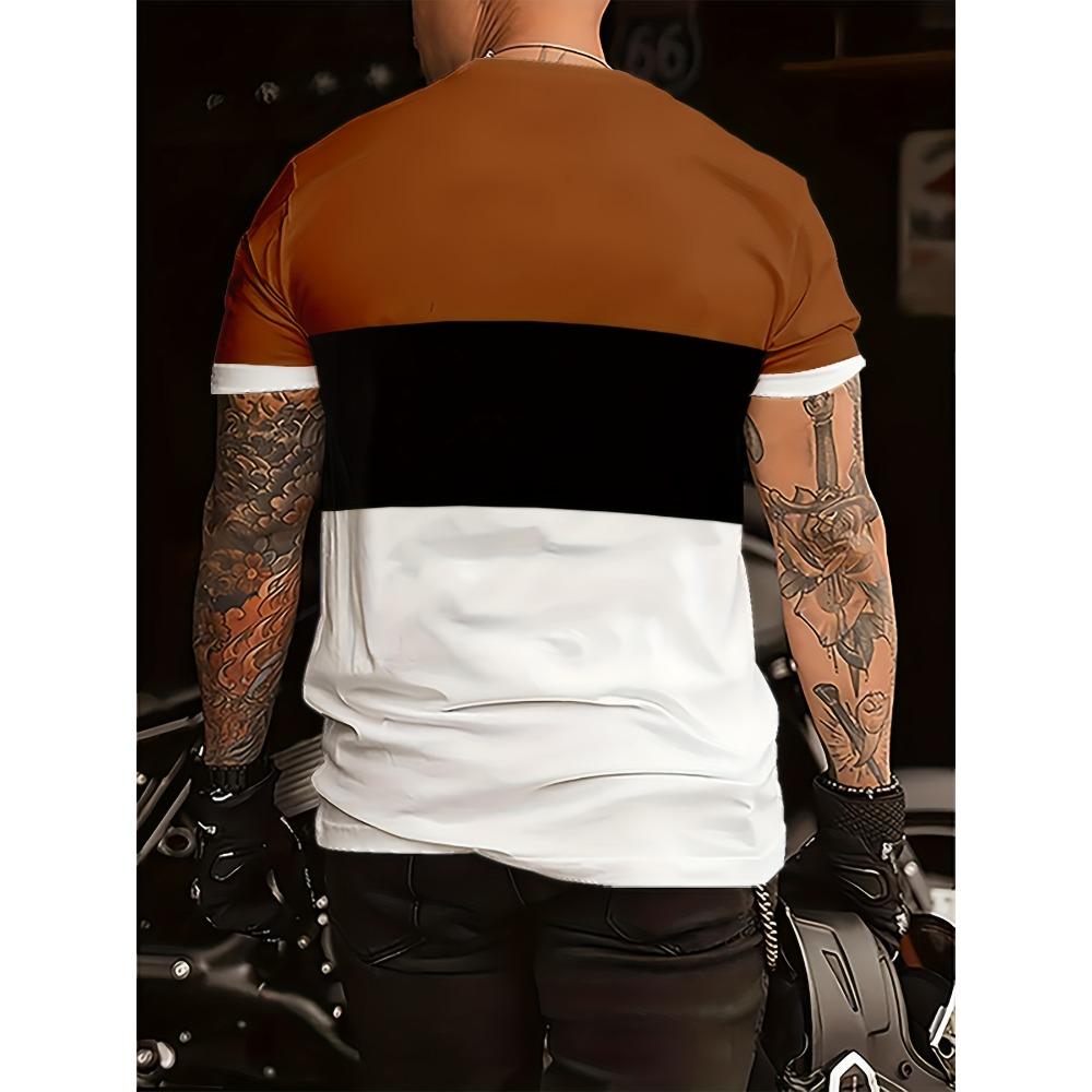 Fashionable casual round neck sports men's T-shirt
