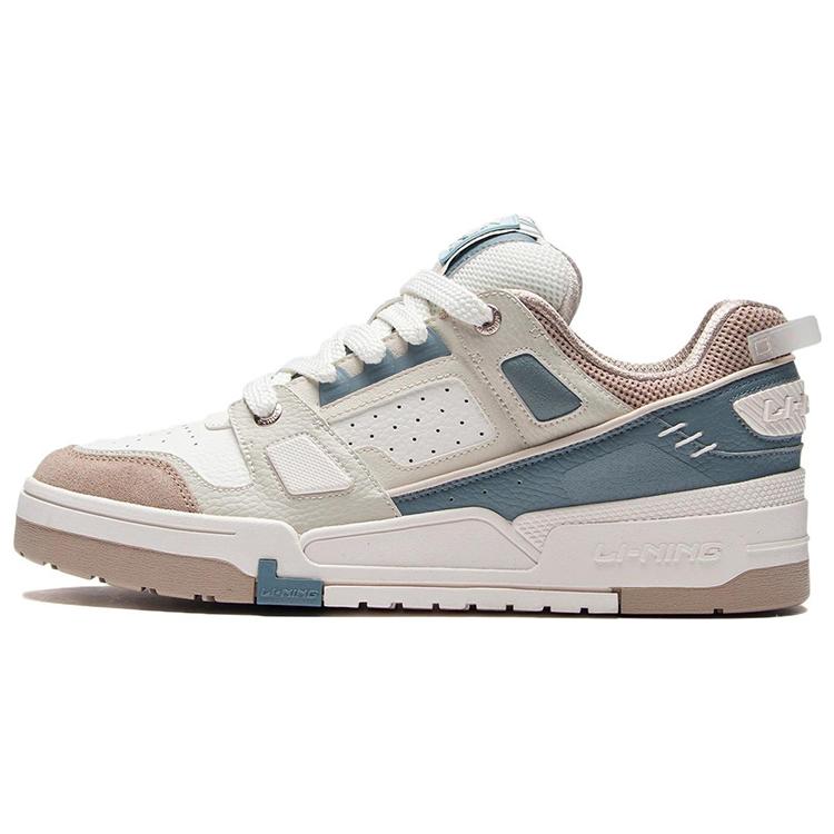 

Li Ning Journey Synthetic Leather Slip Resistant Abrasion Resistant Low top Skateboard Shoes Men s White Gray Green AGCR297-7 39
