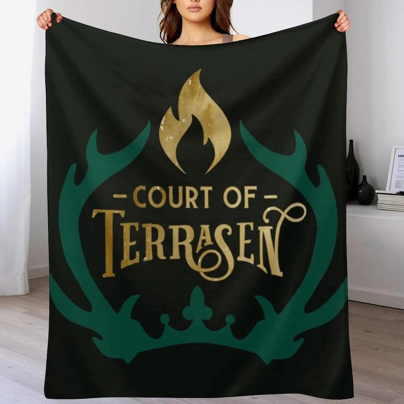 Court of Terrasen Throne of Glass Throw Blanket Portable Lightweight Blanket for Travel Camping 102x76cm(40x30in)