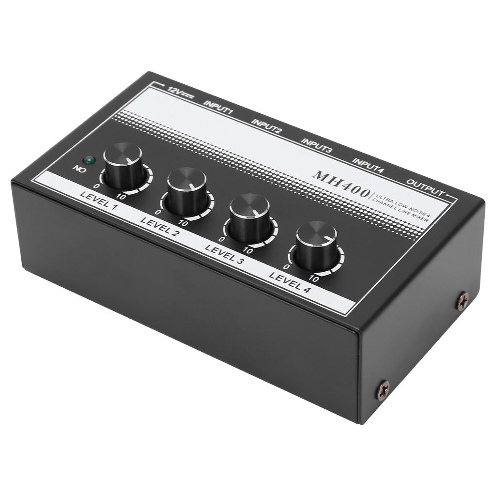 Sound Mixer 4 Kanäle Line Rauscharm Mini Kompakt für Club Bühne