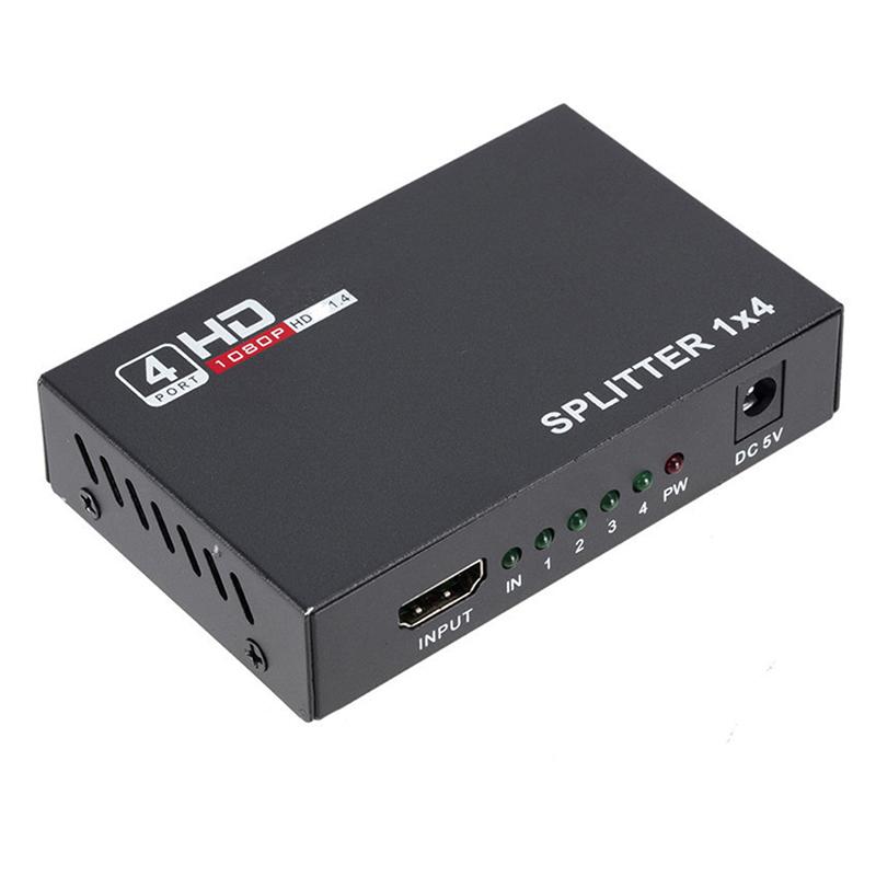 1 X 4 Hdmi Splitter Converter 1 In 4 Out Hdmi 1.4 Splitter Amplifier Display