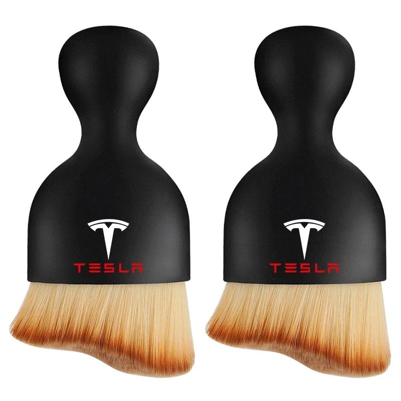 

Car Sticker Tesla Car Interior Cleaning Soft Brush Tool Dust Remover For Tesla Model 3 S X Y Roadster Bonina Coil Accessories