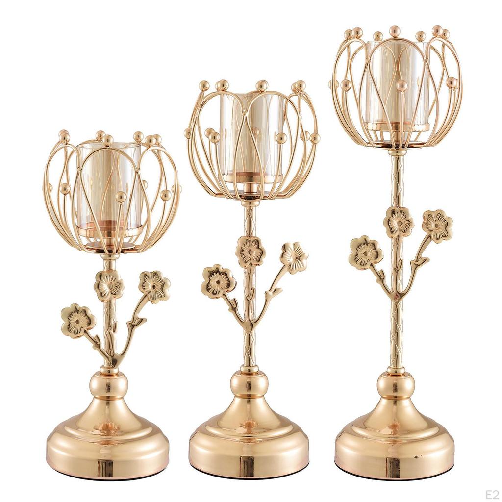 Candle Decor Pillar Tealight Candlestick Holder for Wedding Candelabra, Party Table