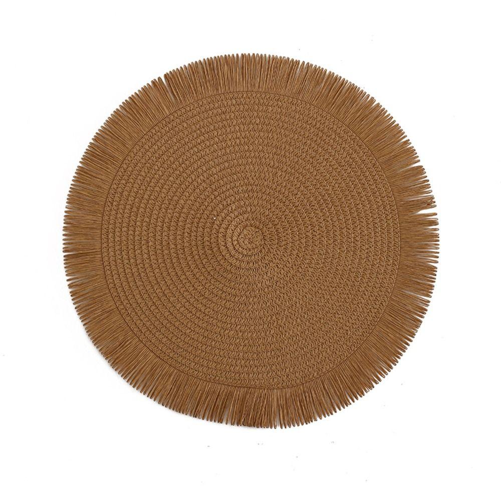

Бумажная плетеная подставка круглая под миску декор для обеденного стола обеденный стол мат дом кофейный