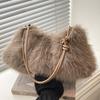 Japanese and Korean Fashion Simple Faux Fur 2026 Women's New Winter Style Commuter High-End Feel Shoulder Bag, Handbag and Crossbody Bag