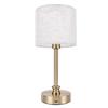 Cordless Fabric Table Lamp USB Rechargeable Bedside Table Lamp for Bedroom Touch Control Iron Aluminum Alloy