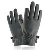 Men's Winter Cycling Gloves: Windproof, Touchscreen, Two-Finger Design, Zipper, Velvet-Lined, Ideal for Outdoor Use