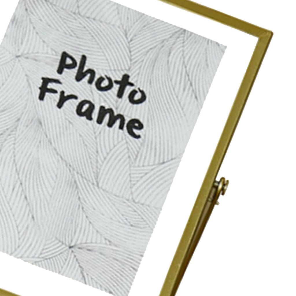 Photo Frame Nordic Style Geometric Metal Wrapping Edges Iron Art Desk Picture Frame for Living Room