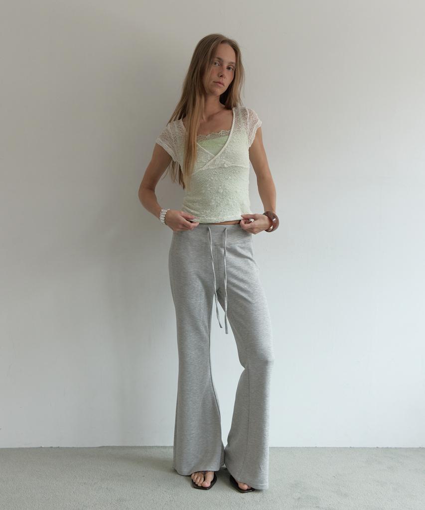 Asula Relaxed Bootcut Pants (Melange Gray)