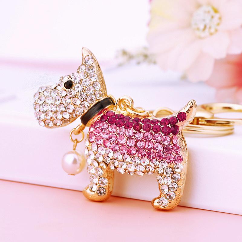 Rhinestone Bee Wing Keychain for Women Men Metal Gold Color Insect Animal Pendant Key Rings Jewelry porte clefs