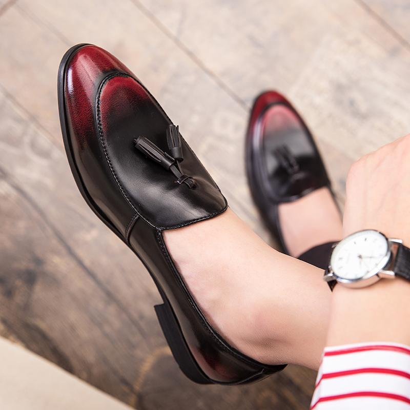 Muži Společenská obuv outdoorová Móda Lakovaná kožená obuv Muži Jaro Podzim střapcové mokasíny Business šaty Kancelář Svatba Muži Boty