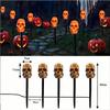 Solar-Powered Halloween Pumpkin Skeleton Ground Lights - Waterproof Outdoor Garden Decor