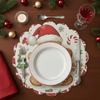 2 Peças Novos Jogos Americanos Redondos de Natal Poliéster Antiderrapante Jogos Americanos de Mesa de Natal para Mesa de Jantar