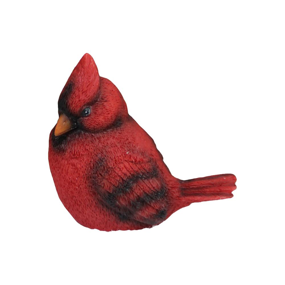 Christmas Decoration Holiday Figurine Ornament Resin Artificial Cardinal Birds Bird Hanging Ornament Red Bird Craft