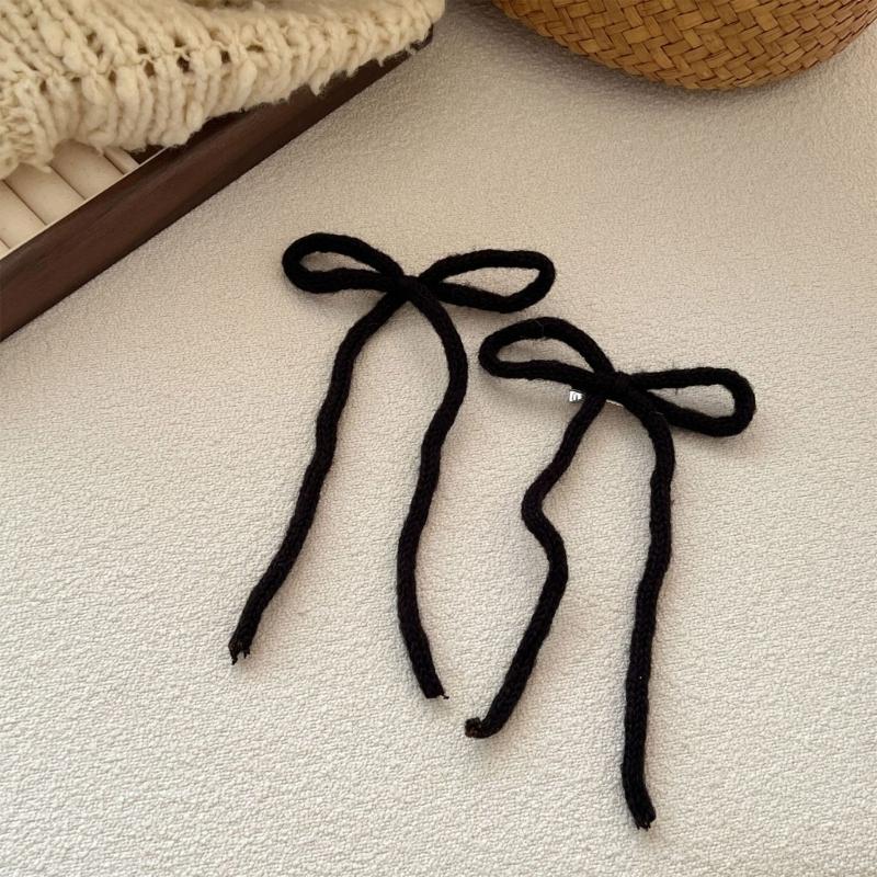 Cute Fairy Flat Clips Hairpin 2000s Style Balletcore Headdress Bunches Accessories Elegant Bowknot Cute Headdress