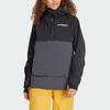 Adidas Xperior 2L Gefütterter Rain.Rdy Anorak Color Block Logo Outdoor Sport Kapuzen-Skijacke Damenjacke Schwarz IB4229