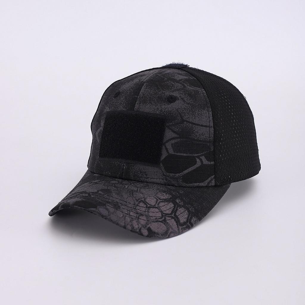 Military Fans Outdoor High-Quality Python Velcro Baseball Cap Men'S Tactical Camouflage Hat Sports Mesh Cap