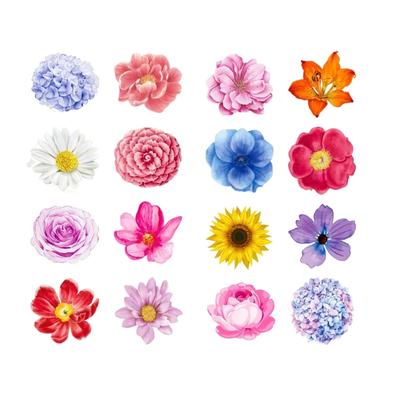 500 Piezas Pegatina Sello de Flor para Scrapbooking Diario Etiqueta Adhesiva de Sellado para Sellar Sobre Tarjeta Invitación