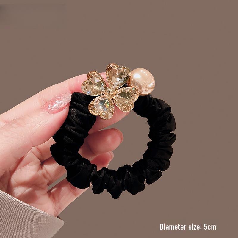 Exquisite Forest Style Butterfly Crystal Hair Ties - Durable Rubber Bands for Women