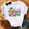 Cartoon Coffee Women TShirt Water Bottle with Juice Loose Tee Red Cherries Graphic Daily Streetwear Fashion Soft Top T Shirt