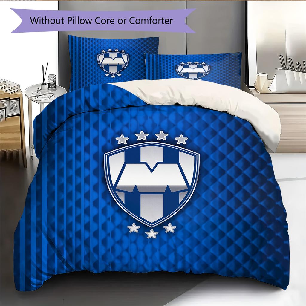 C.F. Monterrey Football Club  Pattern Bedding Quilt Set  Home Decoration  Gift (1 * duvet cover + 2 * pillowcase  without core)