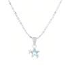 Blue Star Necklace, Light Luxury, Super Immortal Pentagram Collarbone Chain, Korean Version, New Popular Necklace