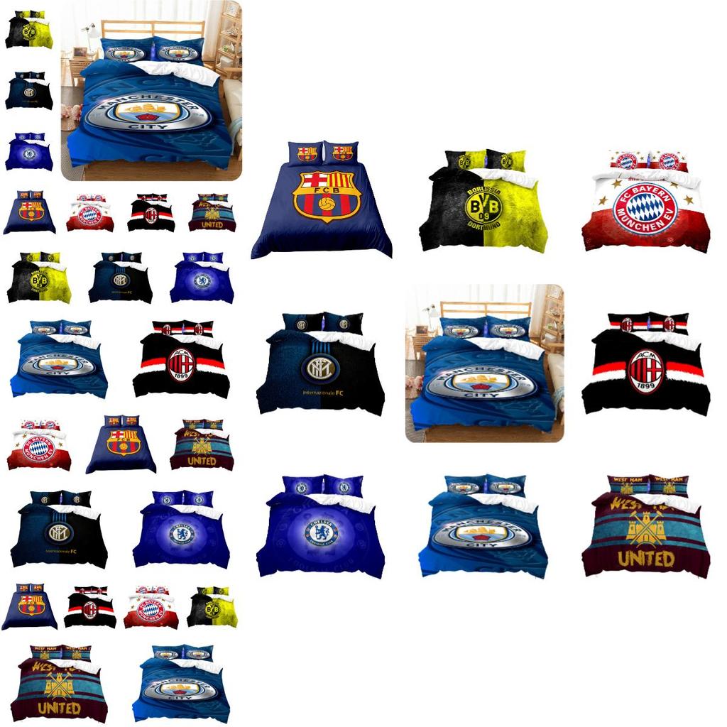 High-quality Bed Linens 3-piece Set Digital Printed Design Mixed Fiber Material Queen Size