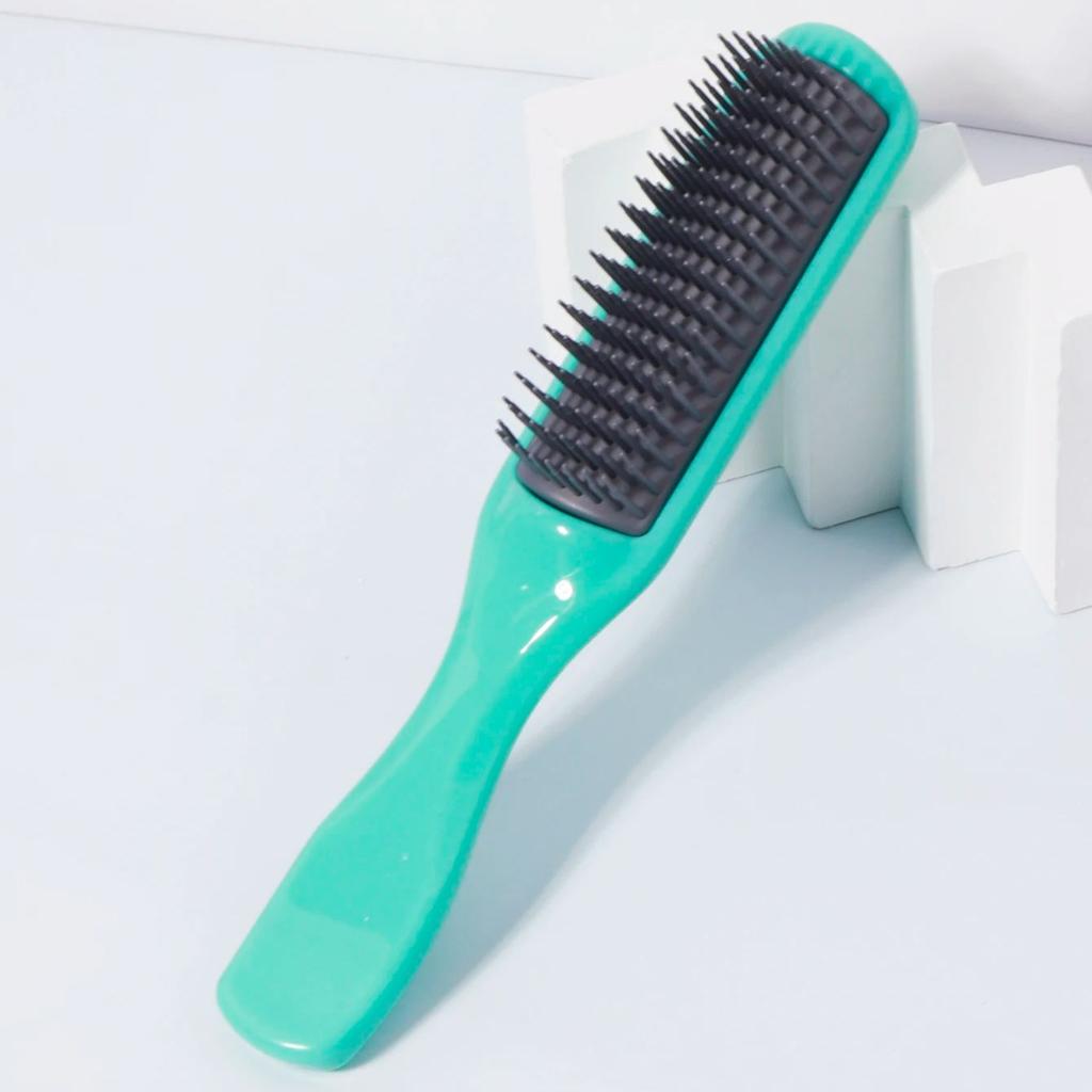 Curly Hair 9 Row Brush - Shaping Defining Hair Styling Hair With Comfortable Grip For Daily Hair Care And Styling