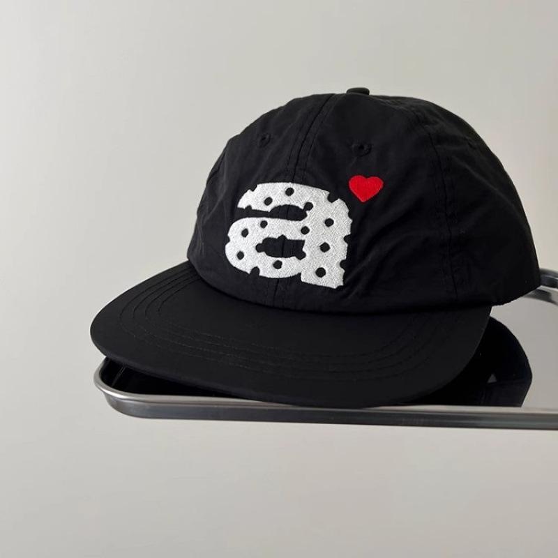 A Love Embroidery Quick-Drying Flat-Brimmed Baseball Cap Children S Summer Face Small Sunscreen Cap Adjustable