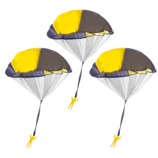 3 Bucăți Jucărie Parașută pentru Copii Jucării de Curte în Aer Liber Promovează Jocul Activ Vârste 3+ Mini Parașută Zmeu din Nailon Fără Încurcături pentru Jocuri de Grup Petreceri de Ziua de Naștere