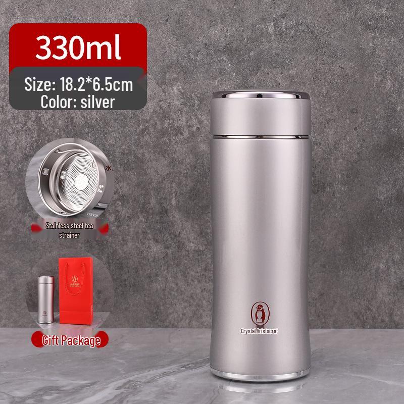 Crystal Noble Men s Stainless Steel Insulated Tea Cup - Portable Vacuum Cup for Car & Business, High-End Gift Crystal Noble