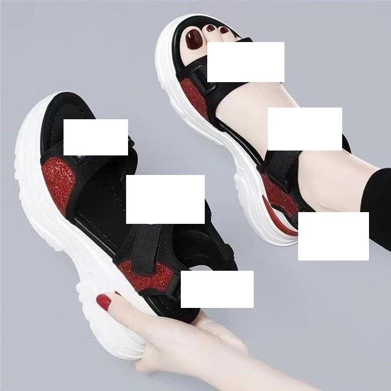 Popular French Platform Sports Sandals Women's Summer Wear High Sense 2025 Versatile New Slope Heel Beach Roman Shoes