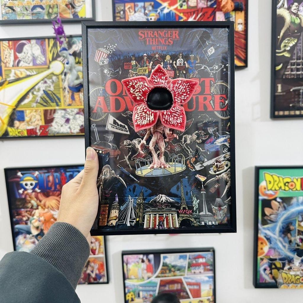 Stranger Things Demogorgon Model 3D Figurka z Malowaną Ramką Ramka Ucieczki Figurka Anime Model